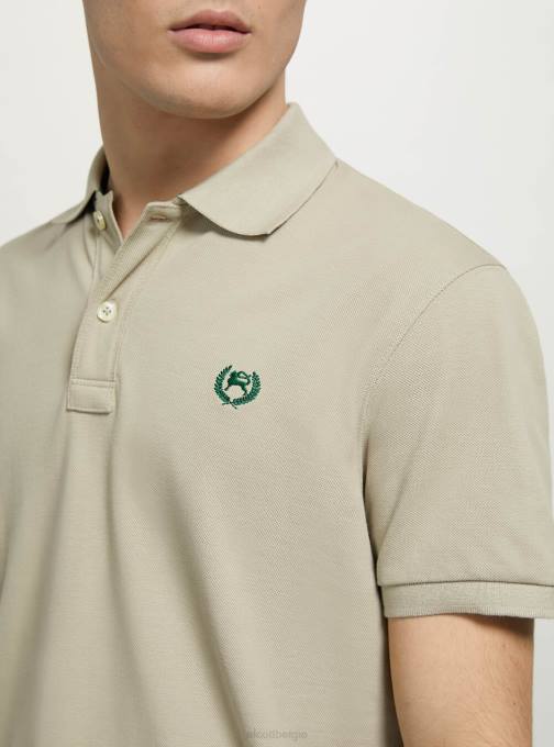 Heren Alcott wh3 wit katoenen piqué poloshirt met borduursel kleding PT24845