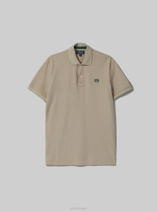 Heren Alcott wh3 wit katoenen piqué poloshirt met borduursel kleding PT24845