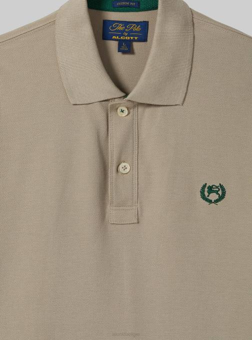 Heren Alcott wh3 wit katoenen piqué poloshirt met borduursel kleding PT24845