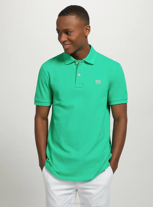 Heren Alcott wh3 wit katoenen piqué poloshirt met borduursel kleding PT24846