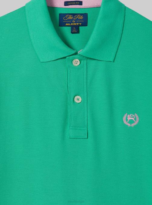 Heren Alcott wh3 wit katoenen piqué poloshirt met borduursel kleding PT24846