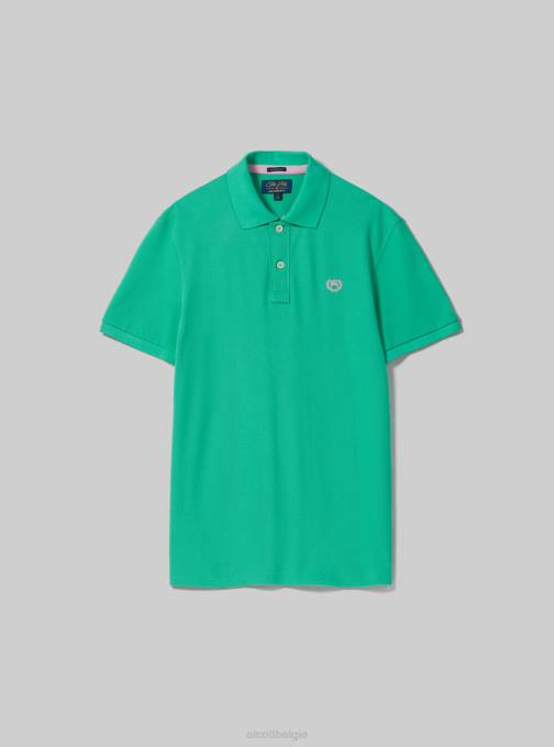 Heren Alcott wh3 wit katoenen piqué poloshirt met borduursel kleding PT24846