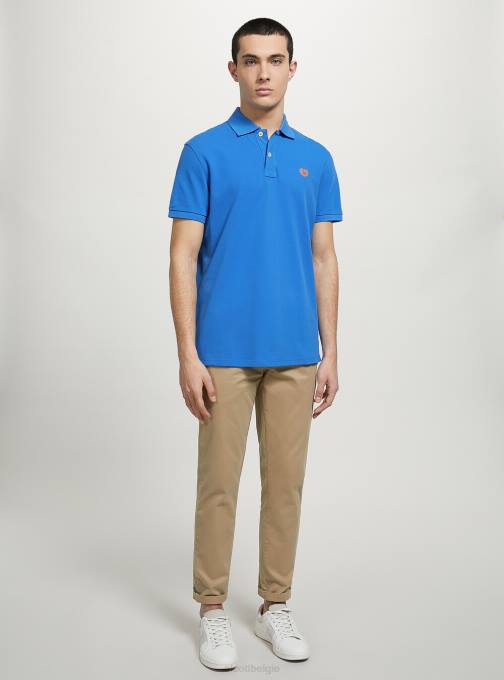 Heren Alcott wh3 wit katoenen piqué poloshirt met borduursel kleding PT24847