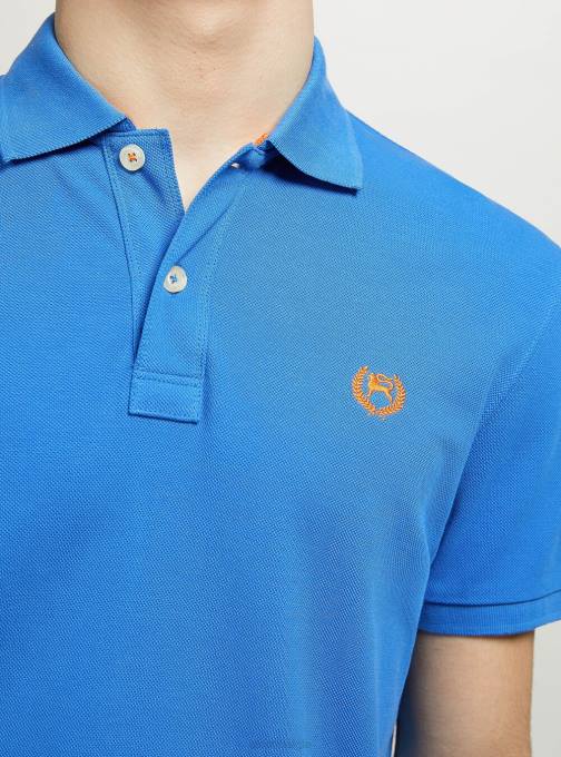 Heren Alcott wh3 wit katoenen piqué poloshirt met borduursel kleding PT24847