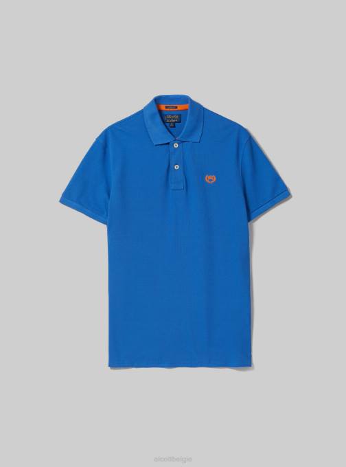Heren Alcott wh3 wit katoenen piqué poloshirt met borduursel kleding PT24847