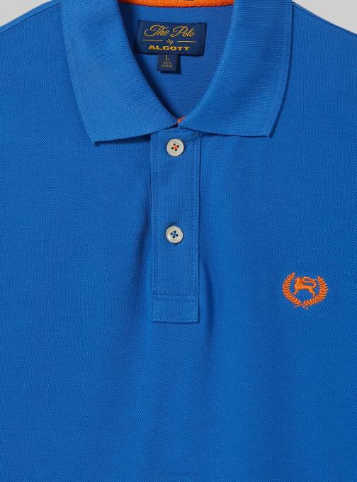 Heren Alcott wh3 wit katoenen piqué poloshirt met borduursel kleding PT24847