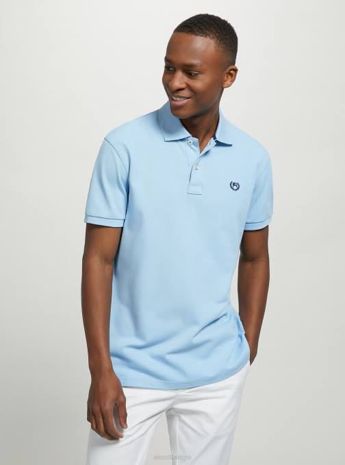 Heren Alcott wh3 wit katoenen piqué poloshirt met borduursel kleding PT24947