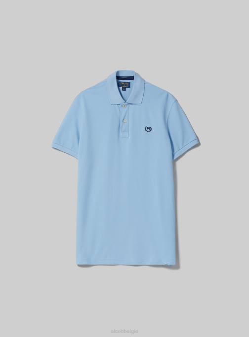 Heren Alcott wh3 wit katoenen piqué poloshirt met borduursel kleding PT24947
