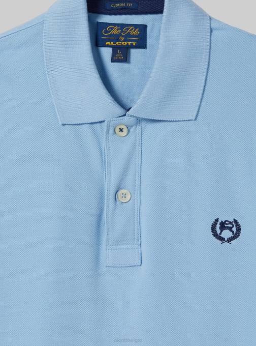 Heren Alcott wh3 wit katoenen piqué poloshirt met borduursel kleding PT24947