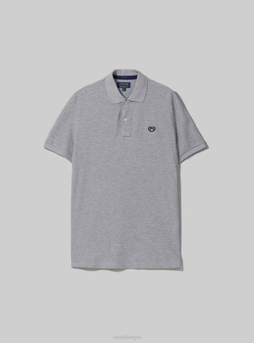 Heren Alcott wh3 wit katoenen piqué poloshirt met borduursel kleding PT24969