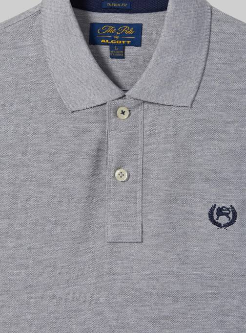 Heren Alcott wh3 wit katoenen piqué poloshirt met borduursel kleding PT24969