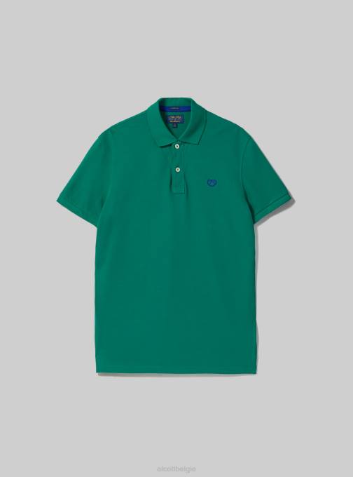Heren Alcott wh3 wit katoenen piqué poloshirt met borduursel kleding PT24995