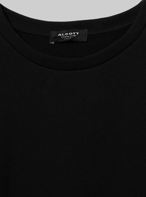 Heren Alcott bk1 zwart Felpa gilet, boxy-fit kleding PT24644