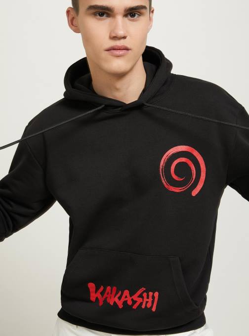 Heren Alcott bk1 zwart Naruto-sweatshirt kleding PT24646
