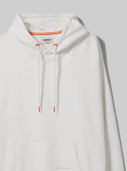 Heren Alcott wh1 gebroken wit sweatshirt met capuchon en buidelzak kleding PT24661