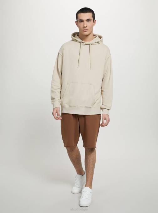 Heren Alcott wh1 gebroken wit sweatshirt met capuchon en buidelzak kleding PT24680