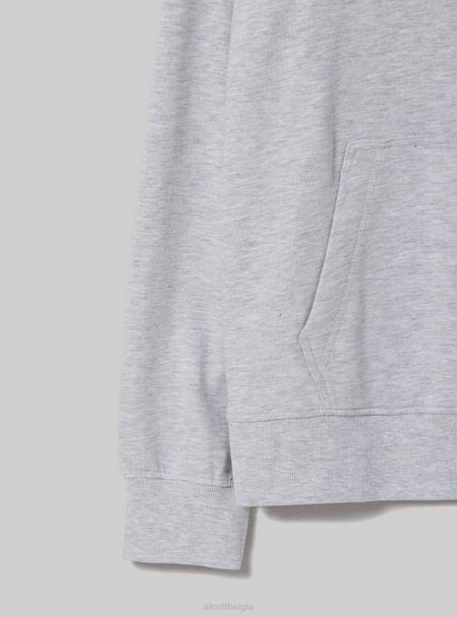 Heren Alcott wh1 gebroken wit sweatshirt met capuchon en buidelzak kleding PT24683