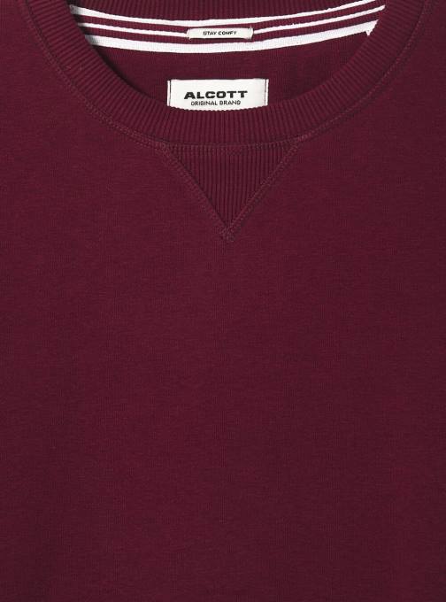 Heren Alcott wh2 wit Sweatshirt met ronde hals kleding PT241008