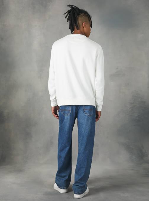 Heren Alcott wh2 wit Sweatshirt met ronde hals kleding PT24709