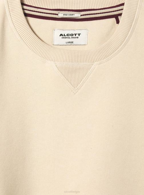 Heren Alcott wh2 wit Sweatshirt met ronde hals kleding PT24822