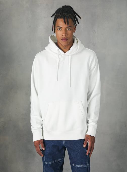 Heren Alcott wh2 wit sweatshirt met capuchon en buidelzak kleding PT24814