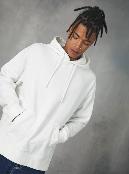 Heren Alcott wh2 wit sweatshirt met capuchon en buidelzak kleding PT24814