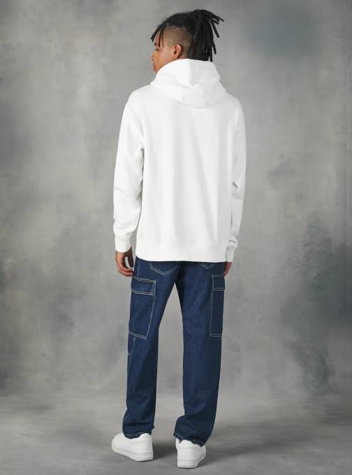 Heren Alcott wh2 wit sweatshirt met capuchon en buidelzak kleding PT24814