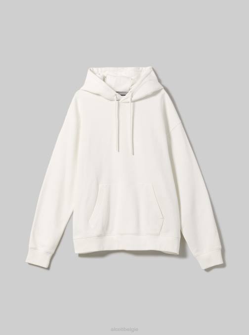 Heren Alcott wh2 wit sweatshirt met capuchon en buidelzak kleding PT24814
