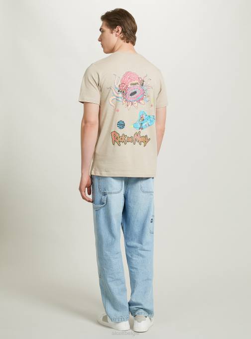 Heren Alcott bg2 beige middel Rick en Morty t-shirt kleding PT24923
