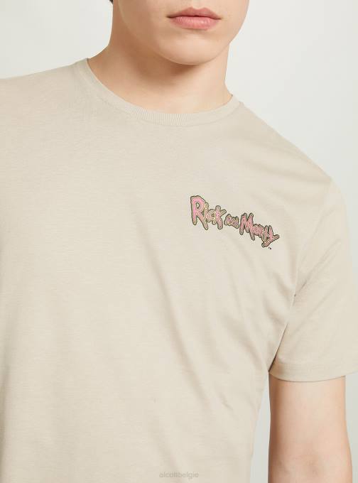 Heren Alcott bg2 beige middel Rick en Morty t-shirt kleding PT24923