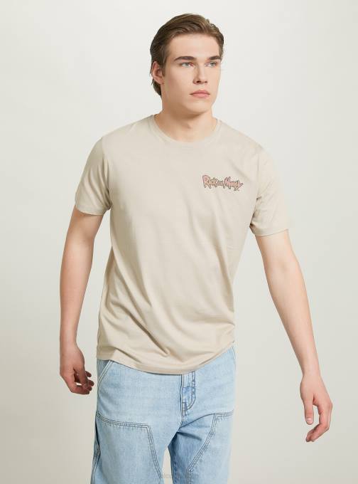Heren Alcott bg2 beige middel Rick en Morty t-shirt kleding PT24923