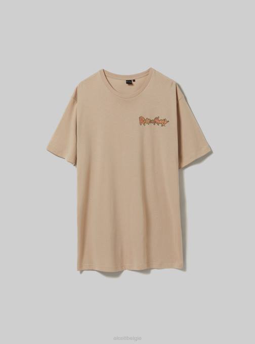 Heren Alcott bg2 beige middel Rick en Morty t-shirt kleding PT24923