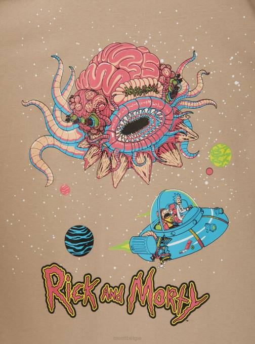 Heren Alcott bg2 beige middel Rick en Morty t-shirt kleding PT24923