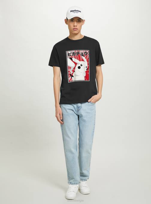 Heren Alcott bk1 zwart Pokemon-shirt kleding PT2438
