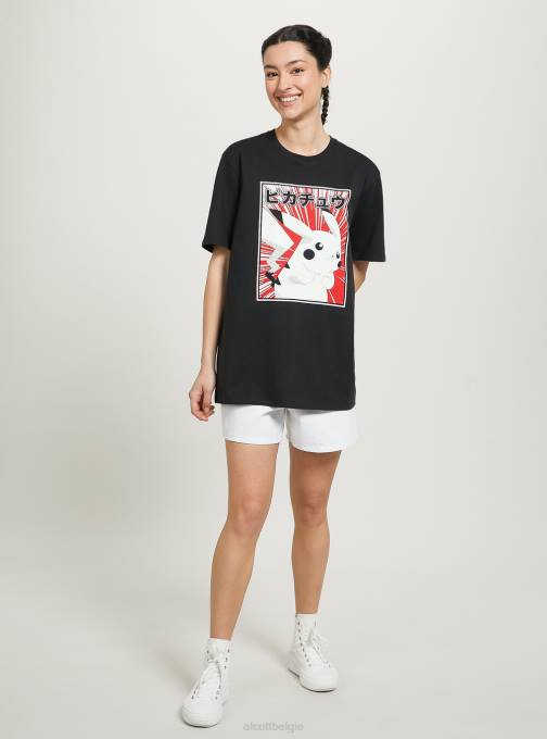Heren Alcott bk1 zwart Pokemon-shirt kleding PT2438