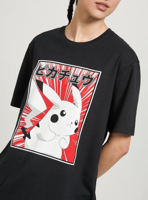 Heren Alcott bk1 zwart Pokemon-shirt kleding PT2438