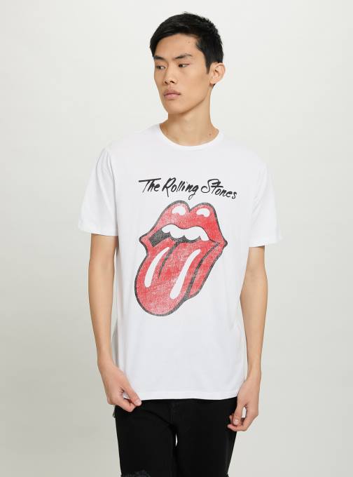 Heren Alcott bk1 zwart Rolling Stones t-shirt kleding PT241030