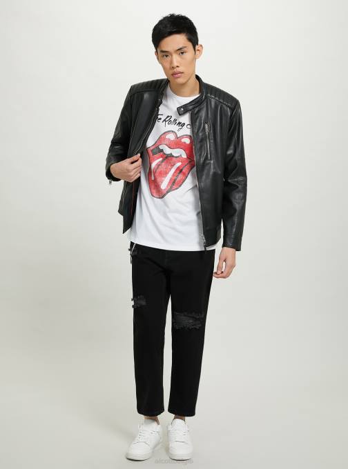 Heren Alcott bk1 zwart Rolling Stones t-shirt kleding PT241030