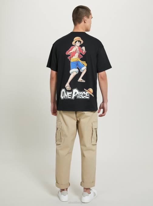 Heren Alcott bk1 zwart T-shirt uit één stuk kleding PT24640