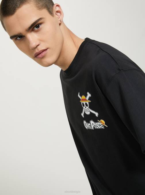 Heren Alcott bk1 zwart T-shirt uit één stuk kleding PT24640