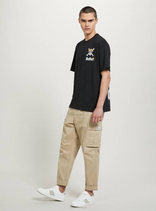 Heren Alcott bk1 zwart T-shirt uit één stuk kleding PT24640