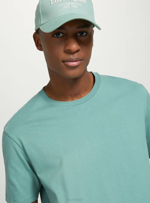 Heren Alcott bk1 zwart katoenen T-shirt met ronde hals kleding PT241026