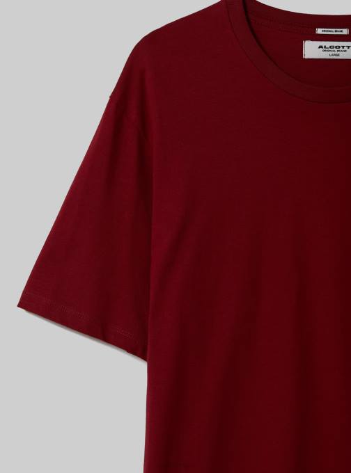 Heren Alcott bk1 zwart katoenen T-shirt met ronde hals kleding PT241069