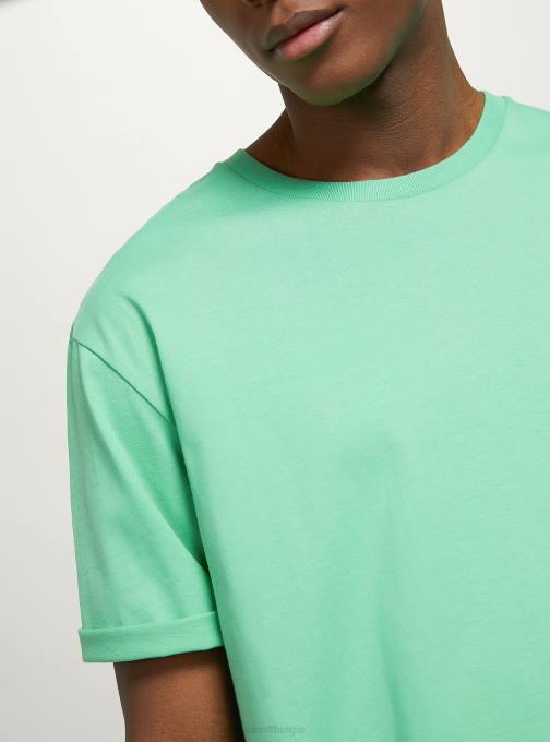 Heren Alcott bk1 zwart katoenen T-shirt met ronde hals kleding PT241147