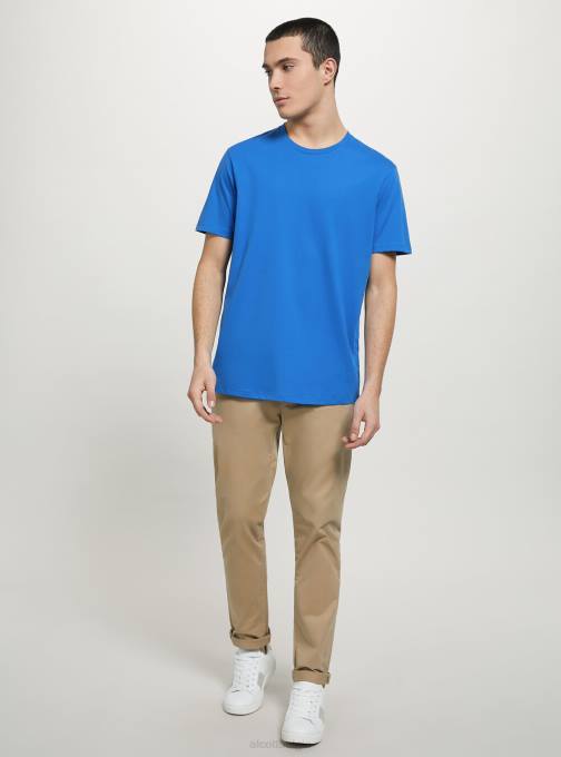 Heren Alcott bk1 zwart katoenen T-shirt met ronde hals kleding PT241177