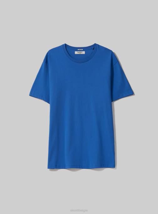 Heren Alcott bk1 zwart katoenen T-shirt met ronde hals kleding PT241177