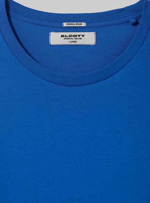 Heren Alcott bk1 zwart katoenen T-shirt met ronde hals kleding PT241177