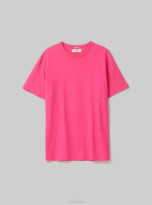 Heren Alcott bk1 zwart katoenen T-shirt met ronde hals kleding PT241202