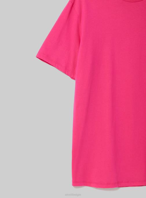 Heren Alcott bk1 zwart katoenen T-shirt met ronde hals kleding PT241202