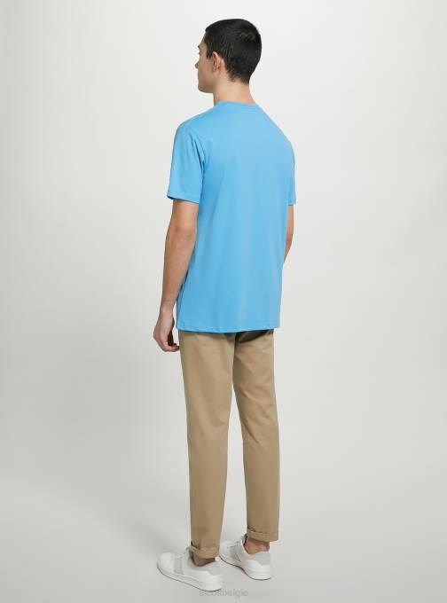 Heren Alcott bk1 zwart katoenen T-shirt met ronde hals kleding PT24617